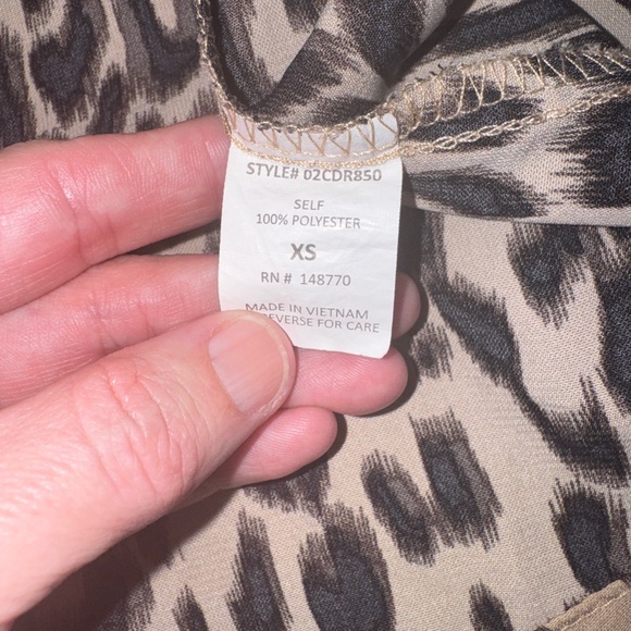 Sienna Sky Leopard Print Button Front Midi Dress XS - Picture 4 of 8